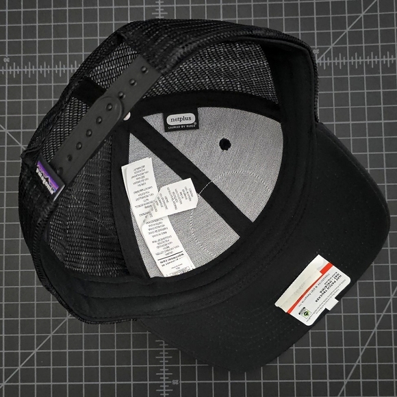 PATAGONIA HAT PATCH TRUCKER HAT-HALEIWA - BLACK W/ BLACK - Picture 7 of 8